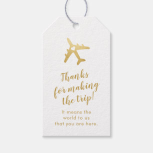 Travel Theme Aeroplane Destination Favour Gift Tags