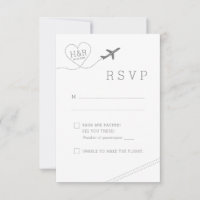 Travel Theme Aeroplane Heart Retro Minimalist
