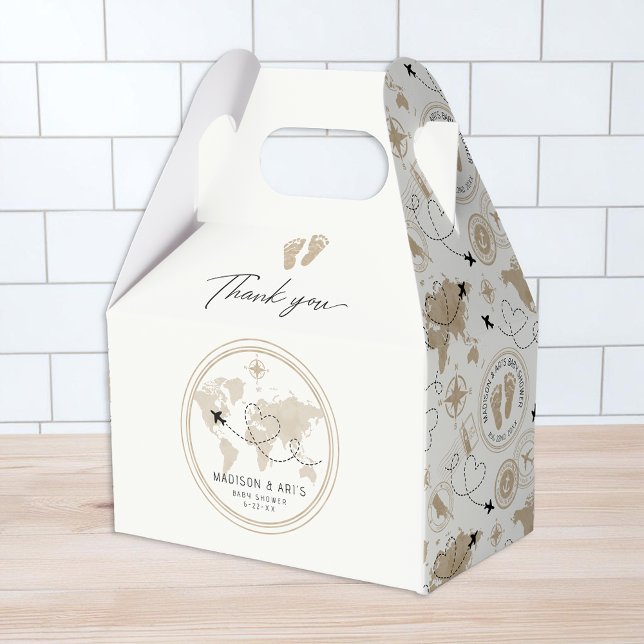 Travel Theme Baby Shower Favour Box (Baby Shower Favor Box)