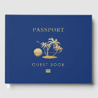 Travel Theme Beach Wedding Passport Photo Page