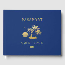 Travel Theme Beach Wedding Passport Photo Page