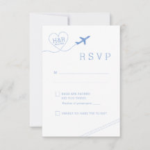 Travel Theme Blue Aeroplane Heart Minimalist