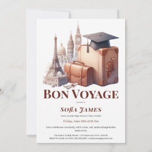 Travel Theme Graduation Party Invitation