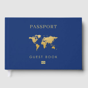 Travel Theme UNIQUE Editable Passport Photo Page Guest Book