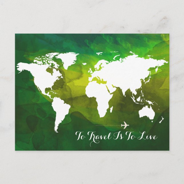 travel theme . worldmap postcard (Front)