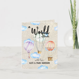 Travel Themed Baby Shower Thank You Note