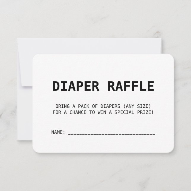 Travel Themed Boho Beige Baby Shower Diaper Raffle Invitation (Front)