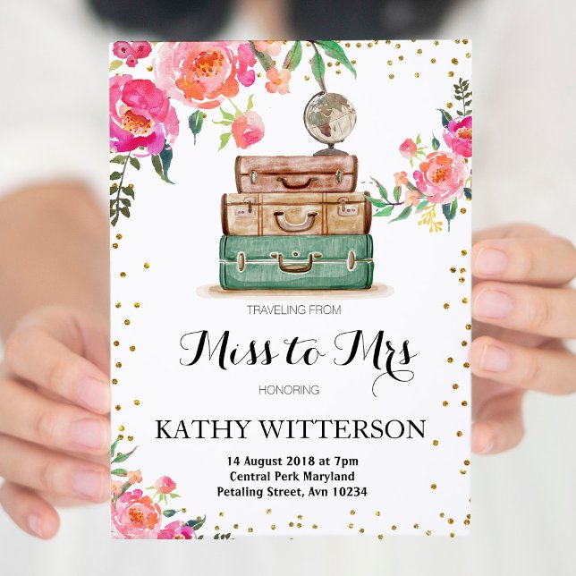 Travel Themed Bridal Shower Invitation (Creator Uploaded)