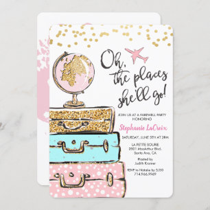 Travel Themed Farewell Party Invitation