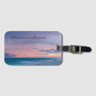 Travel Themed Gift with Beach Photo Luggage Tag