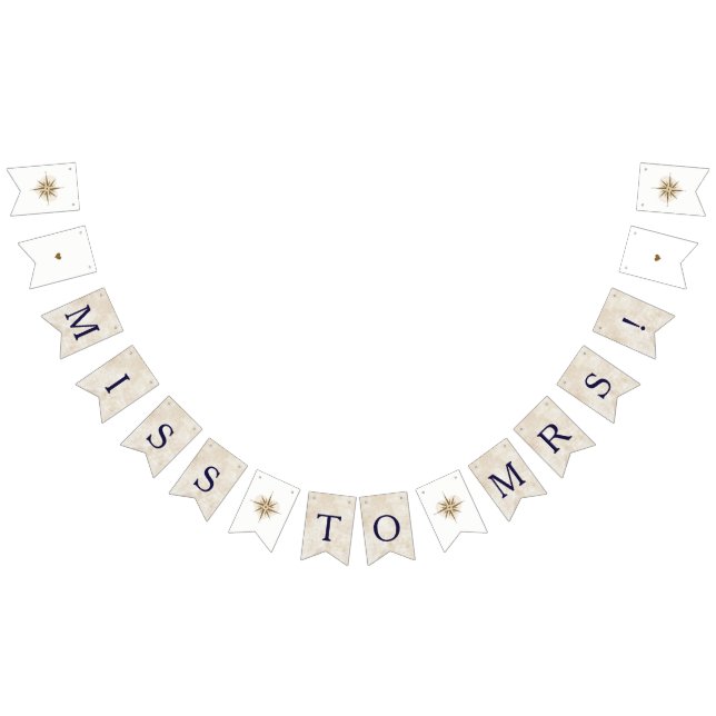 Travel themed Miss to Mrs Banner - Bunting Flag (All)