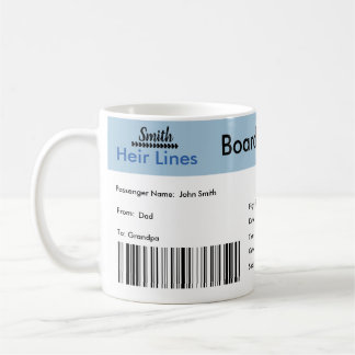 Travel-Themed Pregnancy Announcement Air Ticket  Coffee Mug