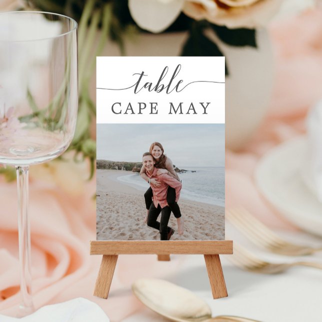 Travel Themed Wedding Photo Table Number Cards (Creator Uploaded)