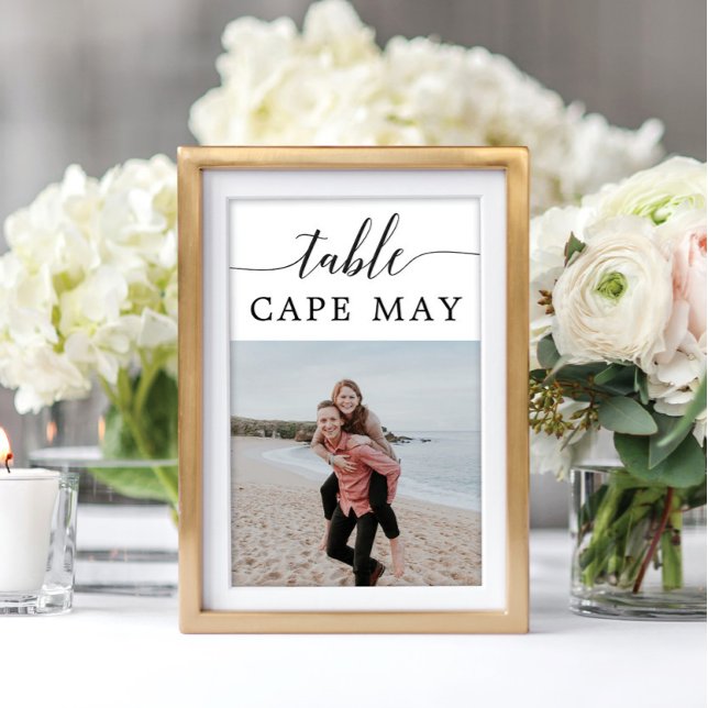 Travel Themed Wedding Photo Table Number Cards (Creator Uploaded)