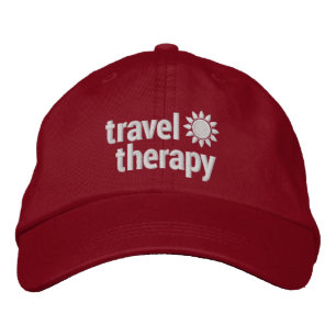Travel Therapy Baseball Hat   Red