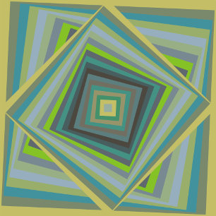 Travel Through a Trippy Green Garden Cushion