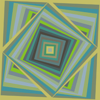 Travel Through a Trippy Green Garden Cushion