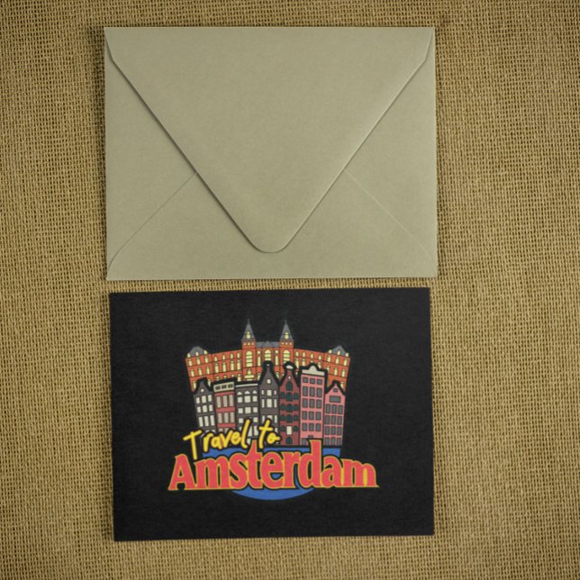 Travel to Amsterdam Netherlands Vintage  Postcard (travel to amsterdam holland postcard)