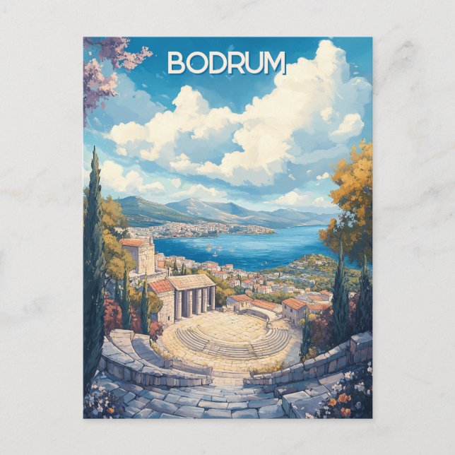 Travel to Bodrum Turkiye Postcard (Front)