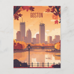 Travel to Boston Postcard