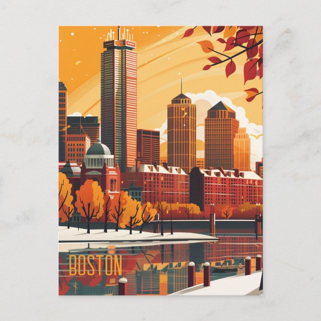 Travel to Boston Postcard (Front)