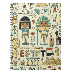 Travel to Egypt. Seamless pattern Notebook