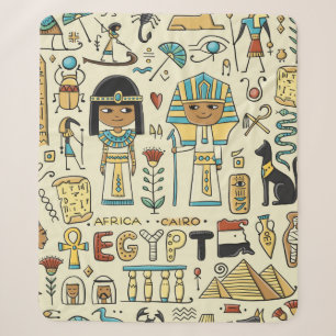 Travel to Egypt. Seamless pattern Sherpa Blanket