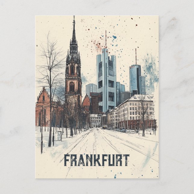 Travel to Frankfurt am Main Germany Postcard (Front)