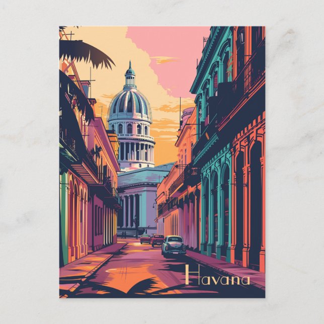 Travel to Havana Postcard (Front)