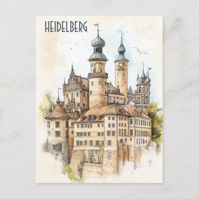 Travel to Heidelberg Germany Postcard (Front)