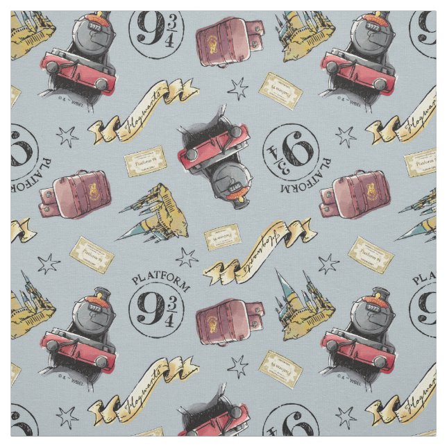 Travel To HOGWARTS™ Pattern Fabric (Swatch)