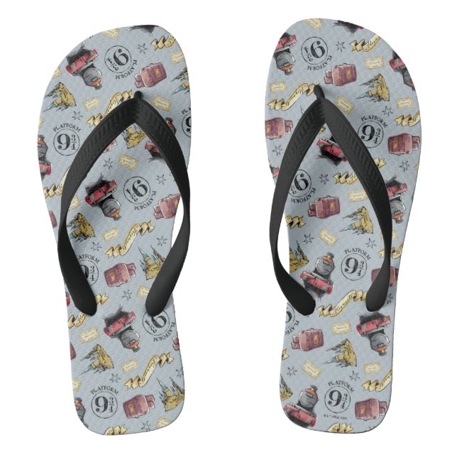 Travel To HOGWARTS™ Pattern Thongs (Footbed)