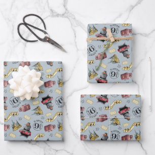 Travel To HOGWARTS™ Pattern Wrapping Paper Sheet