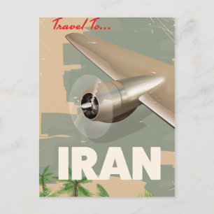travel to Iran vintage travel poster Postcard