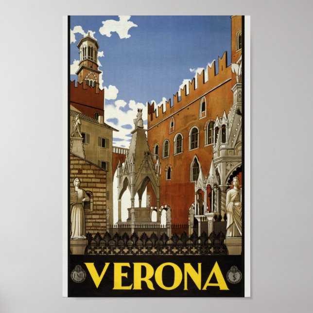 Travel to Italy - Verona Vintage Poster (Front)