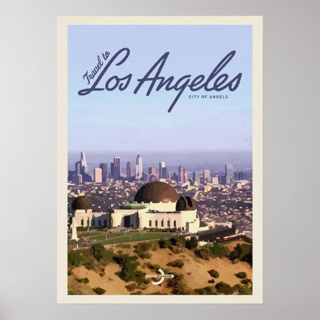 Travel to Los Angeles Poster (Front)