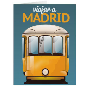 Travel To Madrid vintage vacation poster