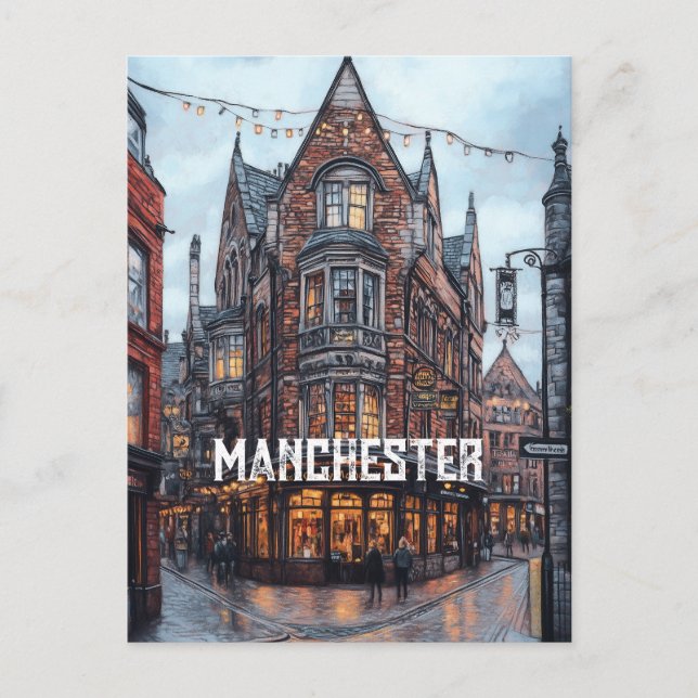 Travel to Manchester United Kingdom Postcard (Front)
