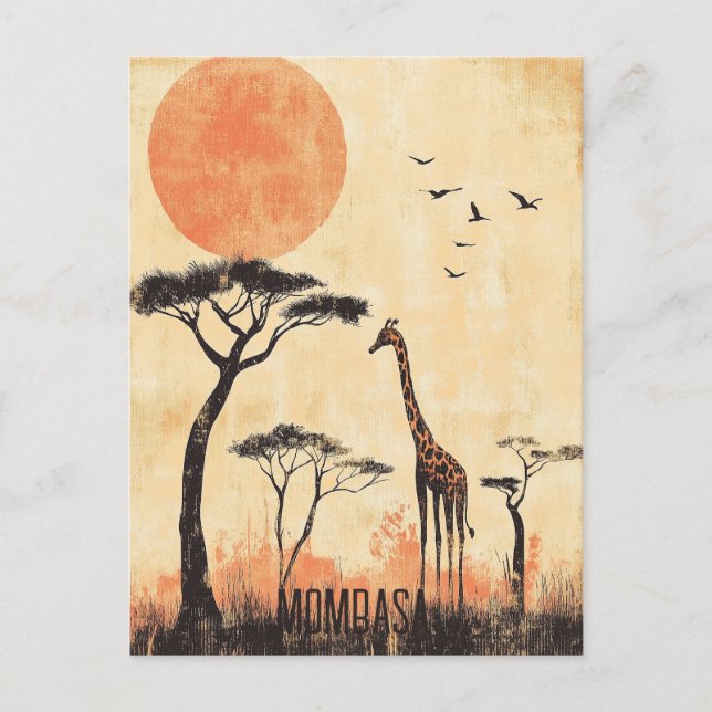 Travel to Mombasa Kenya Postcard (Front)