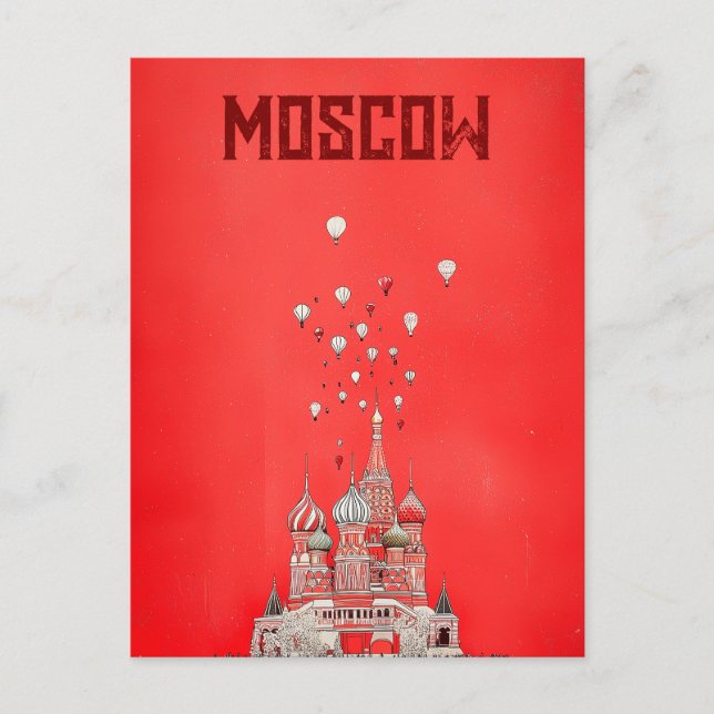 Travel to Moscow Russia Postcard (Front)
