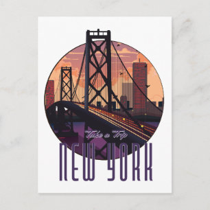 Travel To New York Announcement Postcard