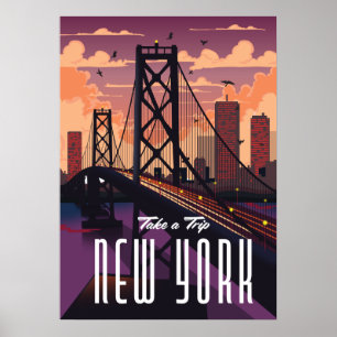 Travel To New York Poster