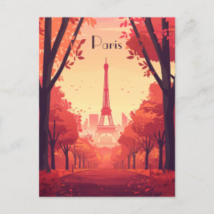 Travel to Paris Postcard
