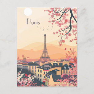 Travel to Paris Postcard