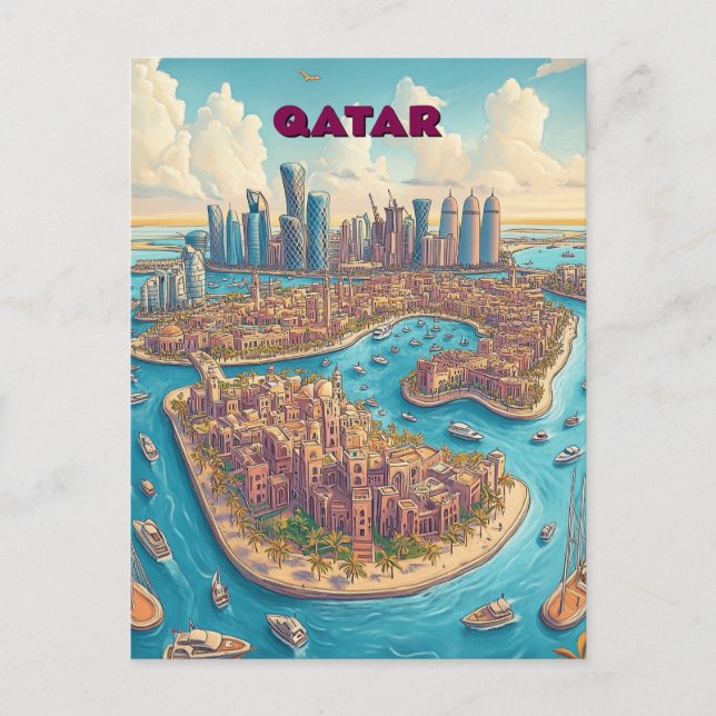 Travel to Qatar Postcard (Front)