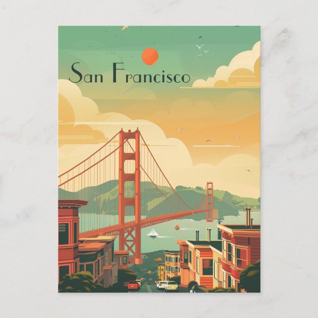 Travel to San Francisco Postcard (Front)