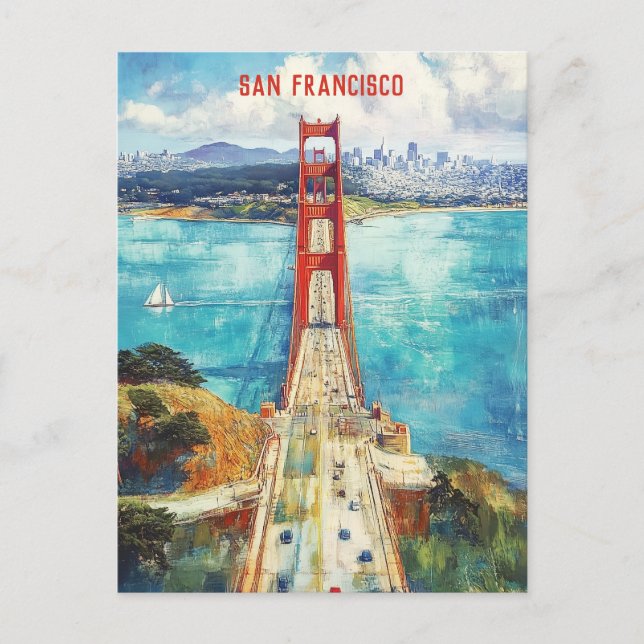 Travel to San Francisco USA Postcard (Front)