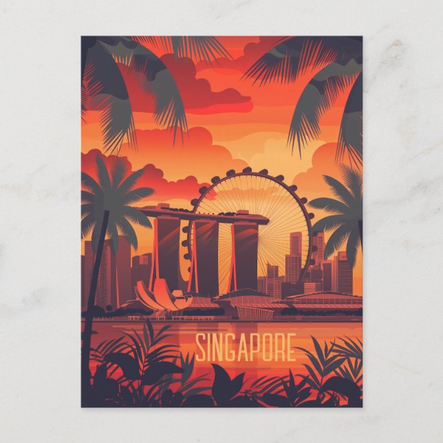 Travel to Singapore Postcard (Front)