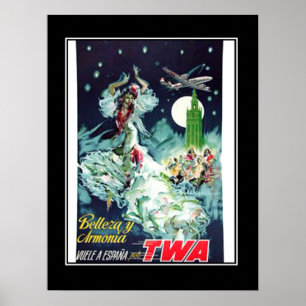 Travel to Spain Vintage poster