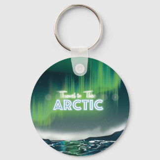Travel to the Arctic Travel Poster Art Key Ring